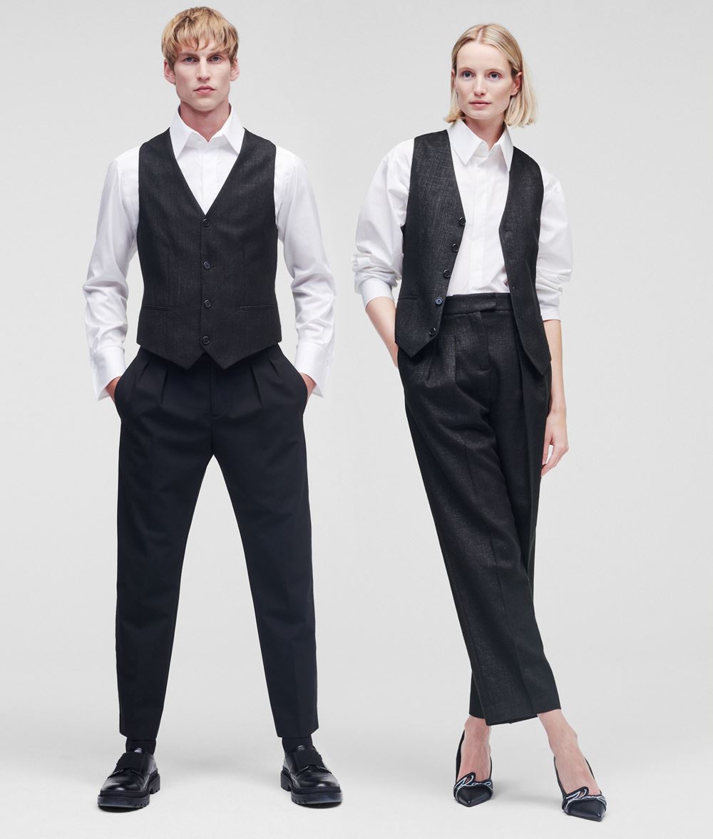 Unisex By Tailored Waistcoat Sparkle Black 40% Viscose - 26% Wool - 26% Acrylic - 5% Polyester - 3% Polyamide - Size: S