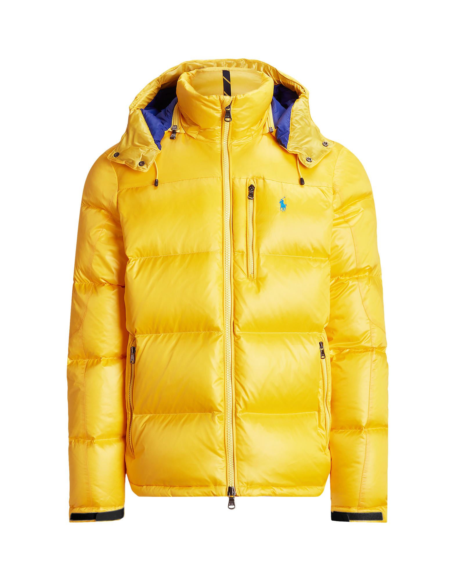 Polo Ralph Lauren Logo-embroidered Quilted Shell Hooded Down Jacket In Yellow