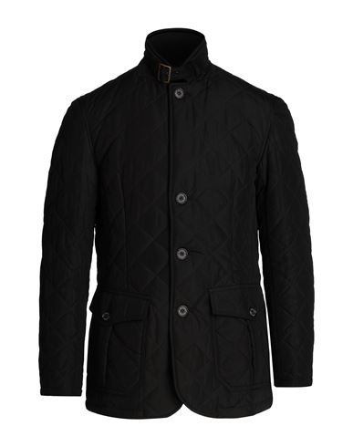 Shop Barbour Quilted Lutz Man Jacket Black Size Xl Polyester