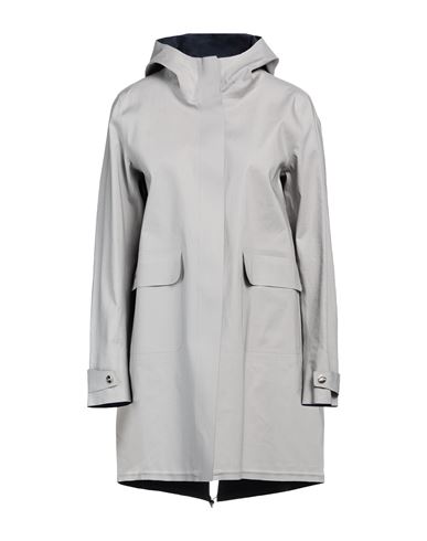 Shop Herno Woman Overcoat & Trench Coat Grey Size 6 Cotton, Elastane