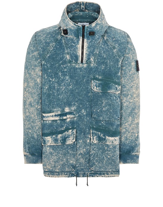 Sold out - STONE ISLAND 44122 COTTON RIPSTOP OFF-DYE OVD_GARMENT DYED Jacket Man Pastel Blue