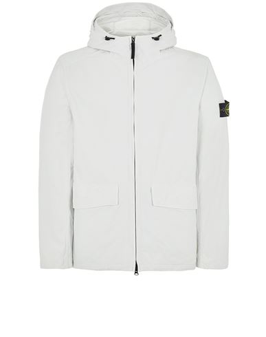 mens white stone island jacket