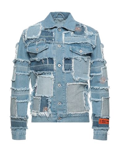 Heron Preston Man Denim outerwear Blue Cotton Cover