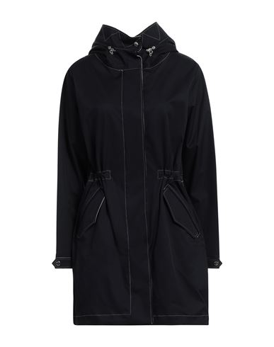 Moorer Woman Overcoat & Trench Coat Navy Size 12 Polyester, Polyurethane In Blue
