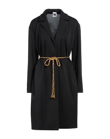 M Missoni Woman Overcoat & Trench Coat Black Size 8 Polyester, Elastane, Acetate