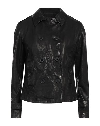 Masterpelle Woman Jacket Black Size 10 Soft Leather