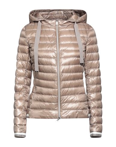 Herno Woman Down Jacket Dove Grey Size 4 Polyamide, Viscose, Elastane, Metal, Cotton