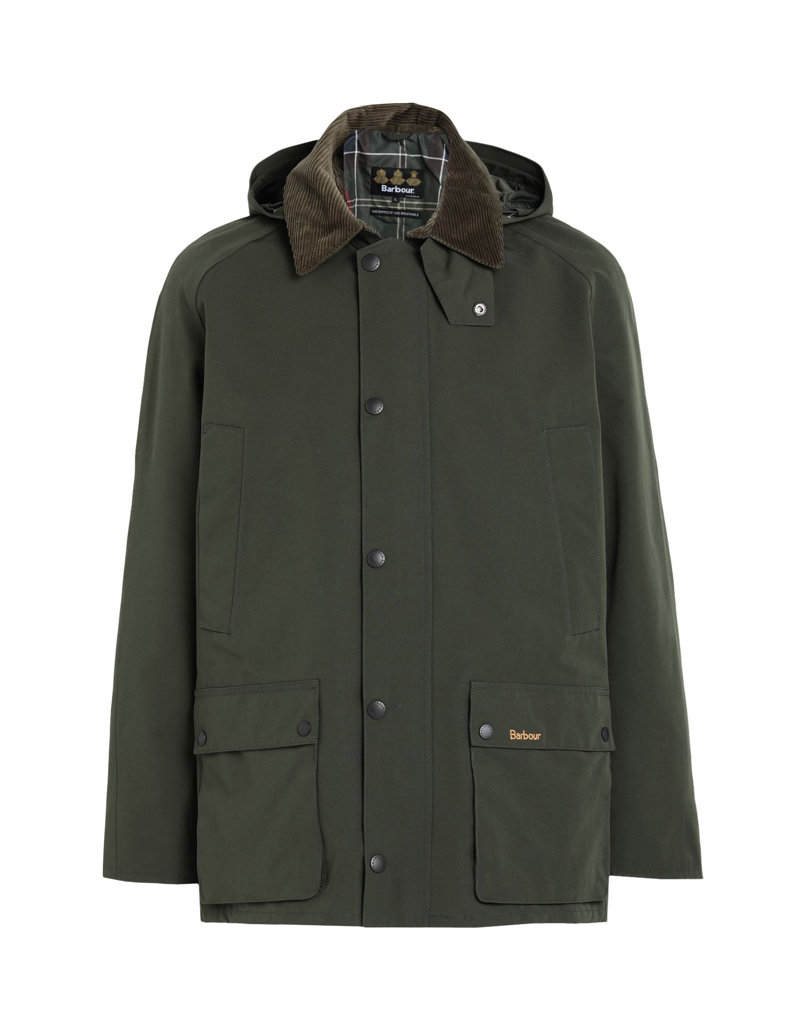 《セール開催中》BARBOUR メンズ ブルゾン ミリタリーグリーン M ポリエステル 81% / コットン 19% Barbour Waterproof Ashby Jacket