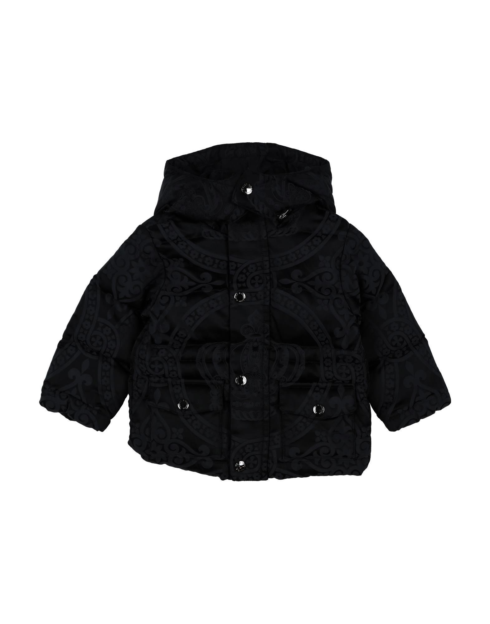 DOLCE & GABBANA DOLCE & GABBANA NEWBORN BOY DOWN JACKET BLACK SIZE 3 POLYAMIDE