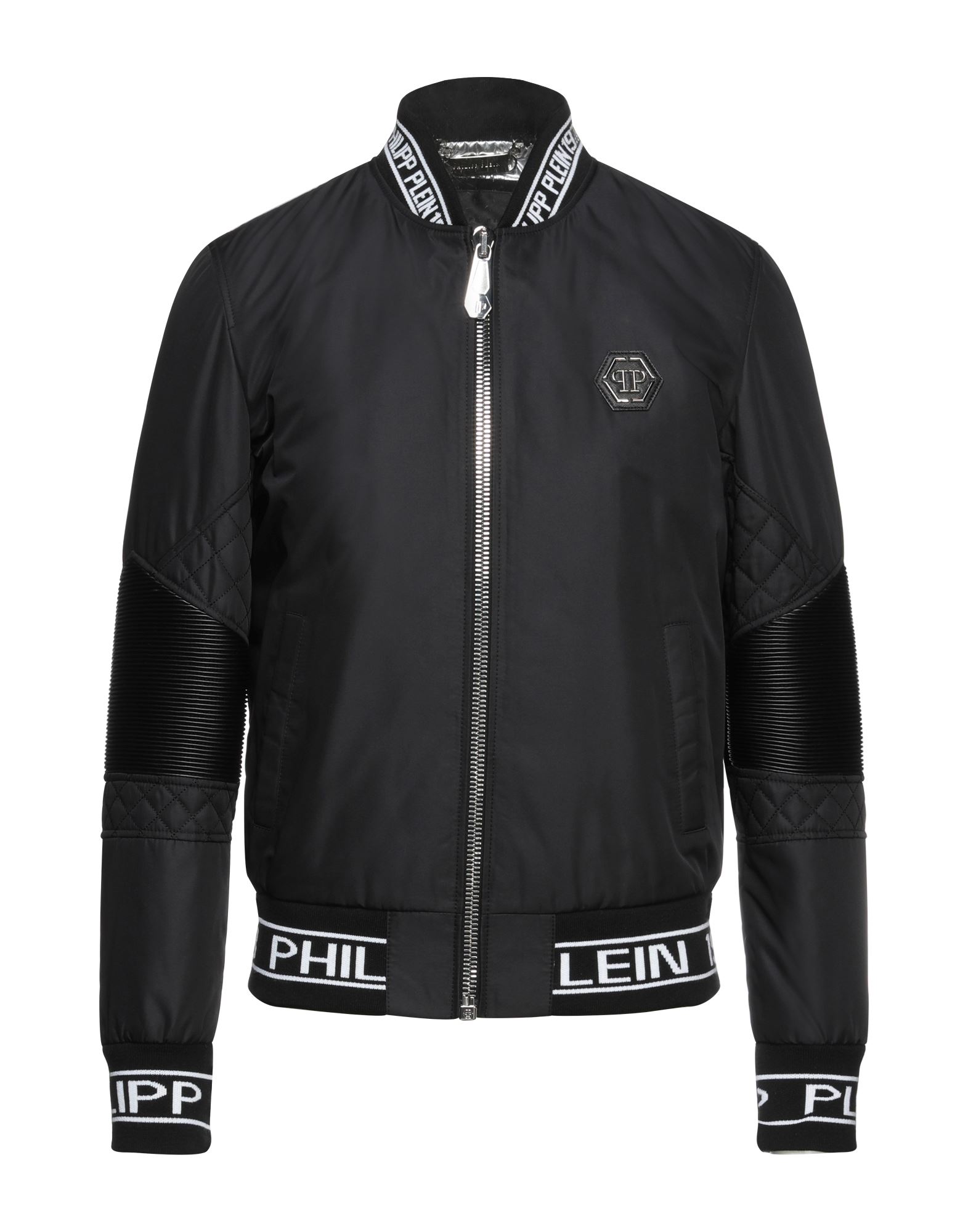 《セール開催中》PHILIPP PLEIN メンズ ブルゾン ブラック L ポリウレタン 52% / ポリエステル 48% / ポリウレタン