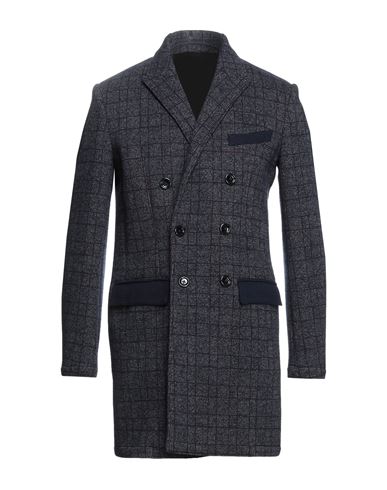 120% Lino Man Coat Midnight Blue Size Xxl Wool, Cotton, Viscose, Cashmere