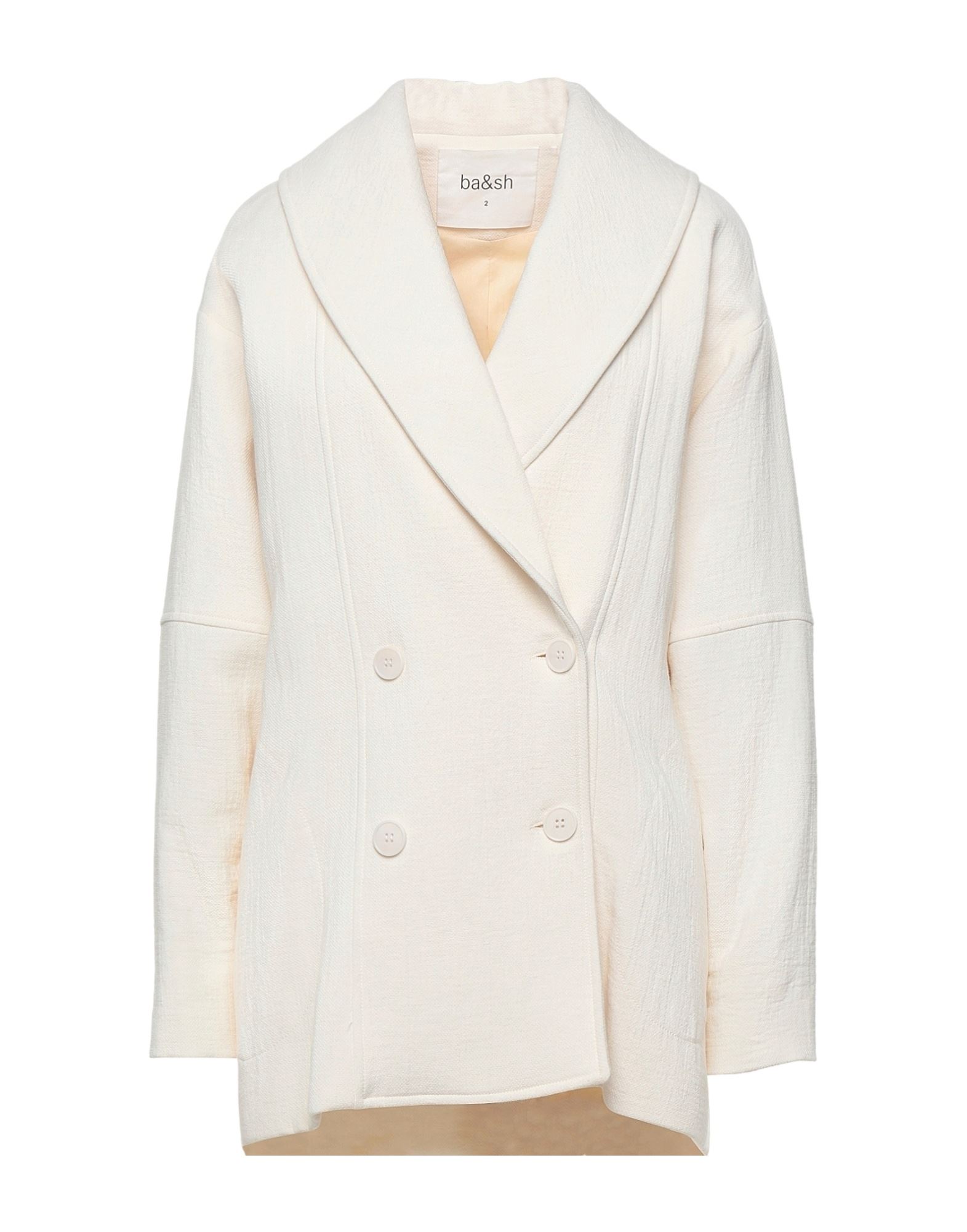 Ba&sh Ba & Sh Woman Suit Jacket Ivory Size 2 Cotton, Wool, Linen, Polyamide In White