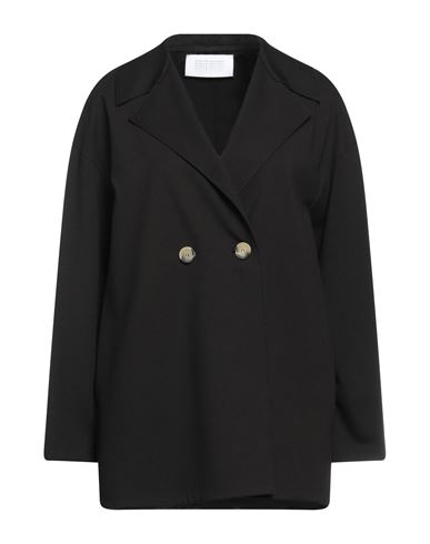 Harris Wharf London Woman Overcoat Black Size 8 Viscose, Polyamide, Elastane