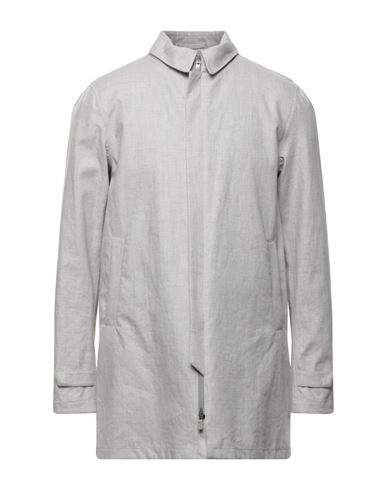 Man Overcoat & Trench Coat Light grey Size 36 Linen, PTFE - Polytetrafluoroethylene, Polyester