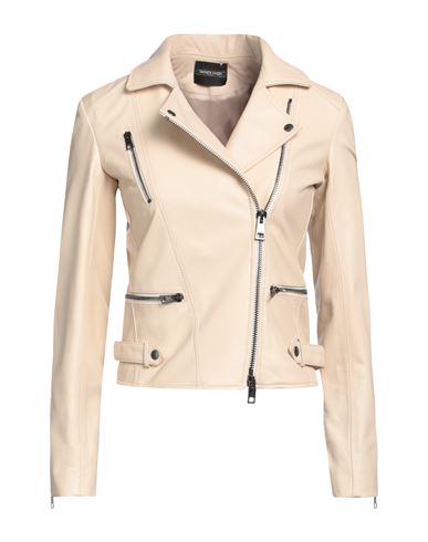 Simonetta Ravizza Woman Jacket Cream Size 4 Ovine Leather In White
