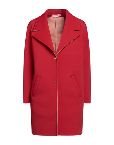 La Fille Des Fleurs Woman Overcoat Red Size S Polyamide, Elastane
