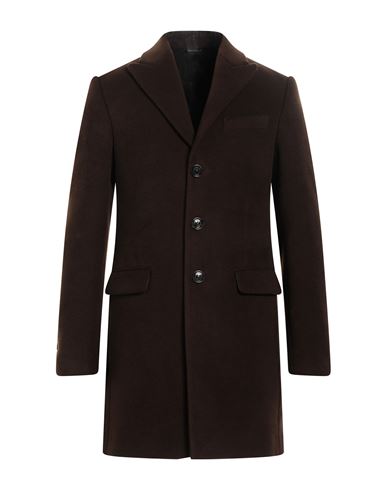 Grey Daniele Alessandrini Man Coat Brown Size 40 Polyester