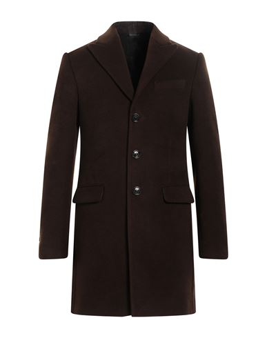 Grey Daniele Alessandrini Man Coat Brown Size 40 Polyester