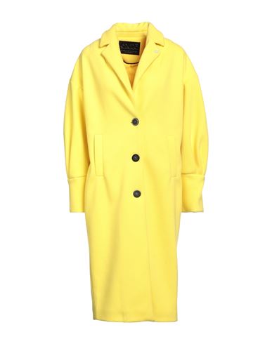 Woman Coat Yellow Size XS Polyester, Viscose, Elastane