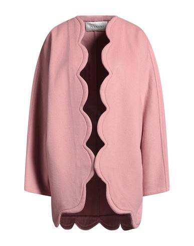 Valentino Garavani Woman Coat Antique Rose Size 6 Cashmere In Pink