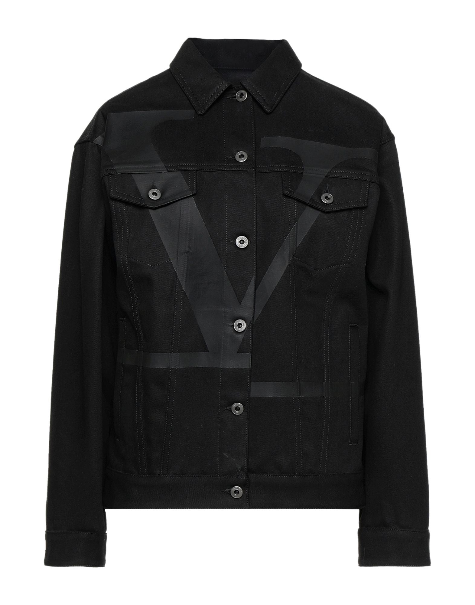 Valentino Denim Outerwear In Black