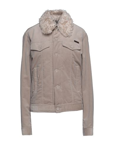 Shop Byblos Woman Jacket Light Brown Size 14 Cotton, Elastane In Beige