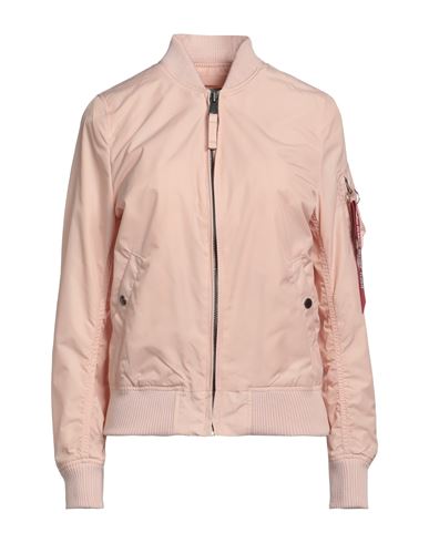 Alpha Industries Woman Jacket Blush Size M Nylon, Polyester In Pink