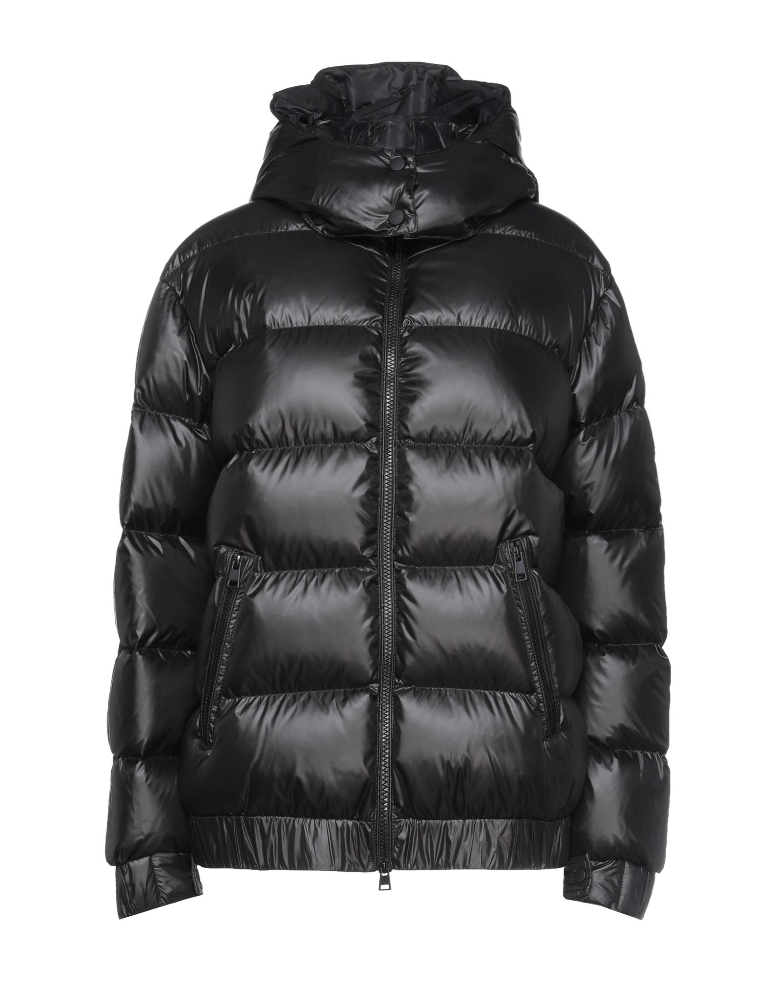 Twinset Duck-feather Hooded Puffer Jacket In Black