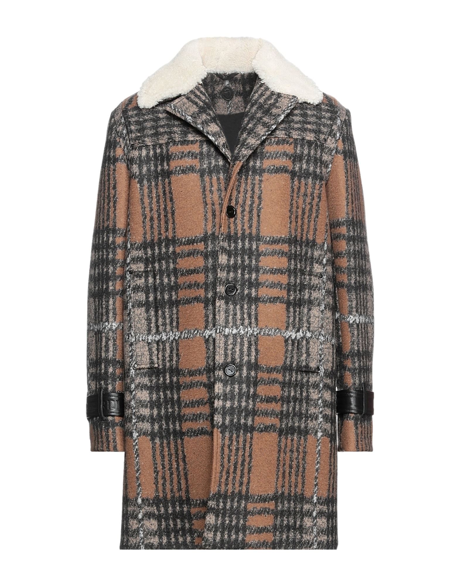 《セール開催中》TRUSSARDI メンズ コート ブラウン 44 バージンウール 100% / 革