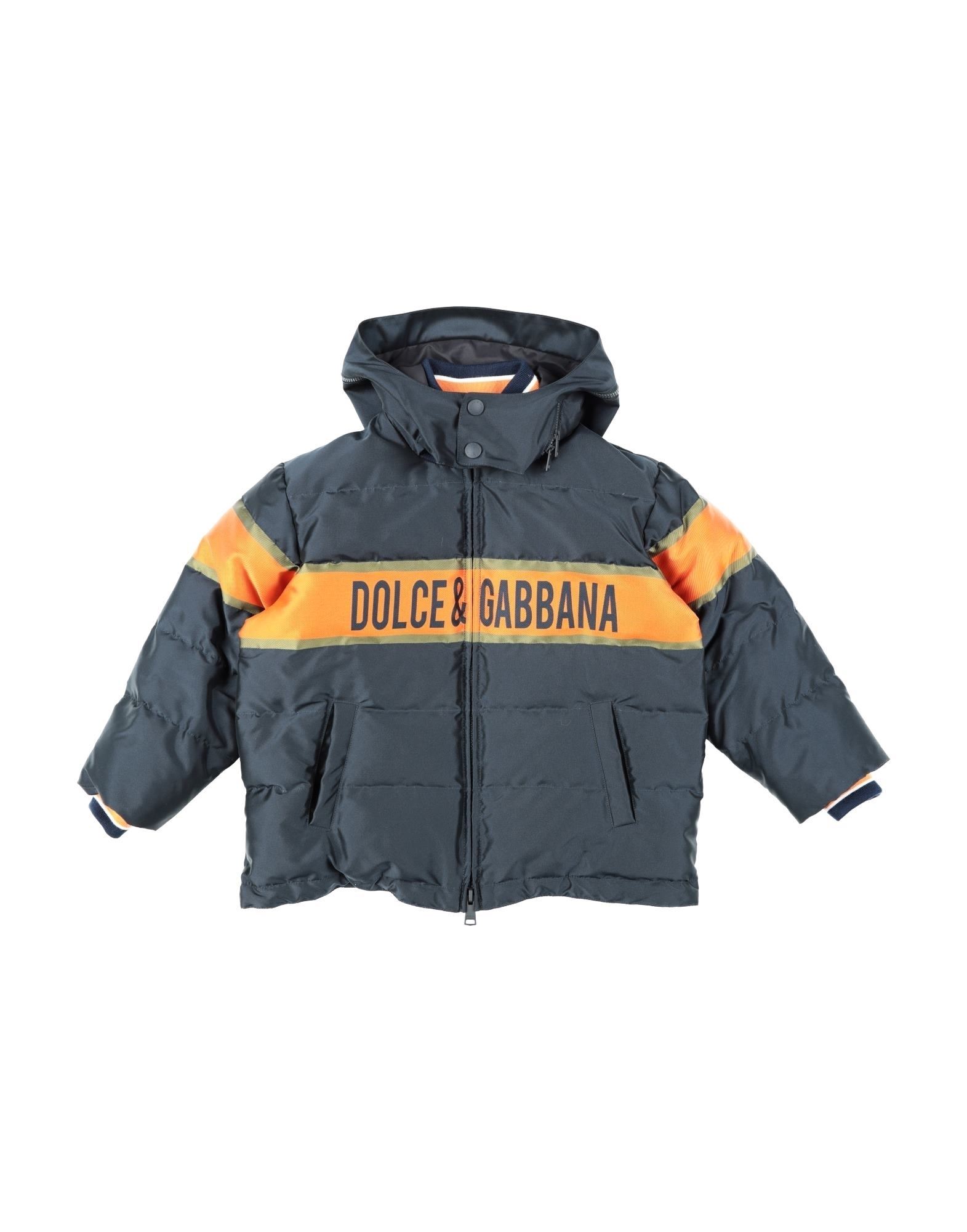 Dolce & Gabbana Kids' Down Jackets In Dark Blue