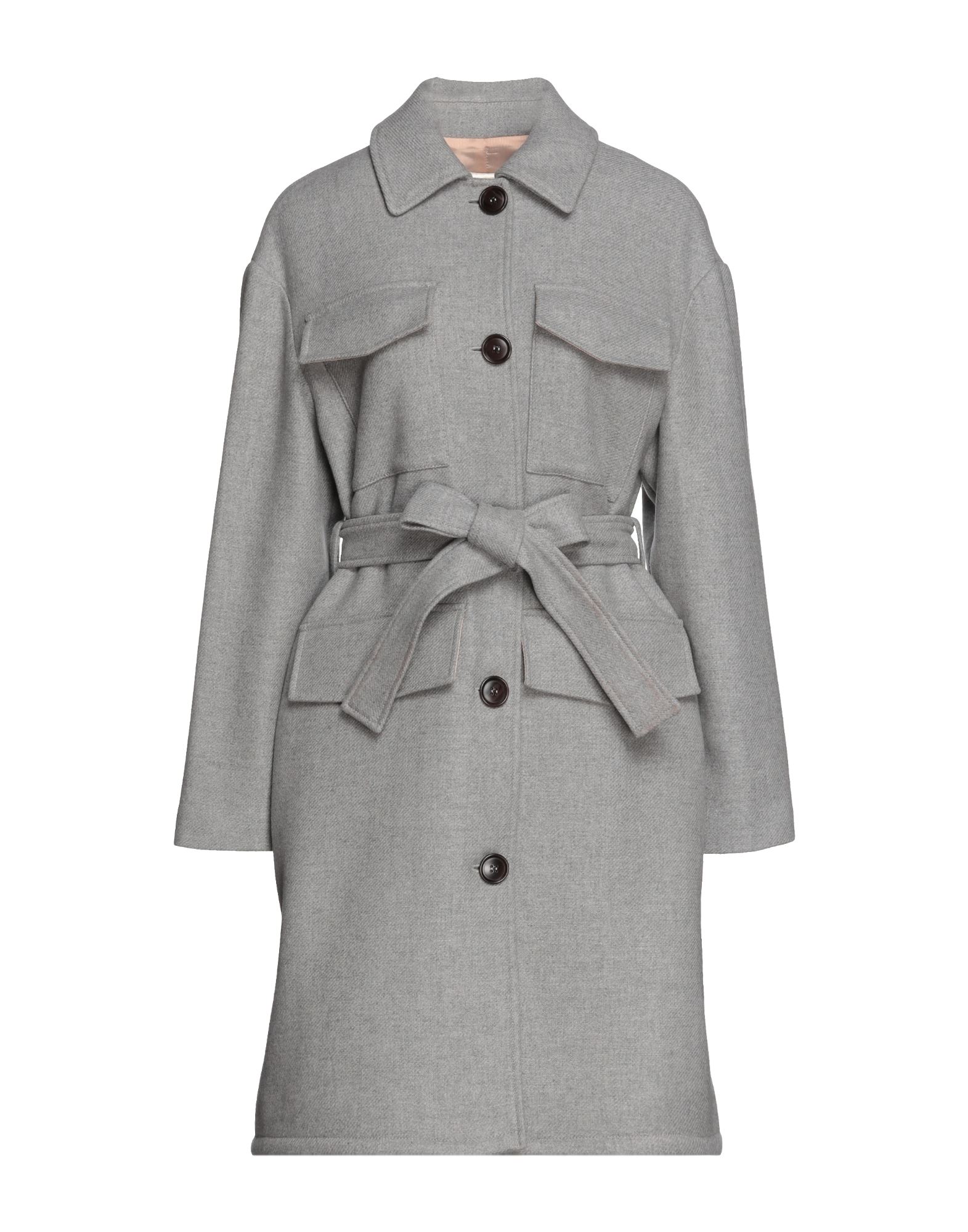 Semicouture Coats In Light Grey
