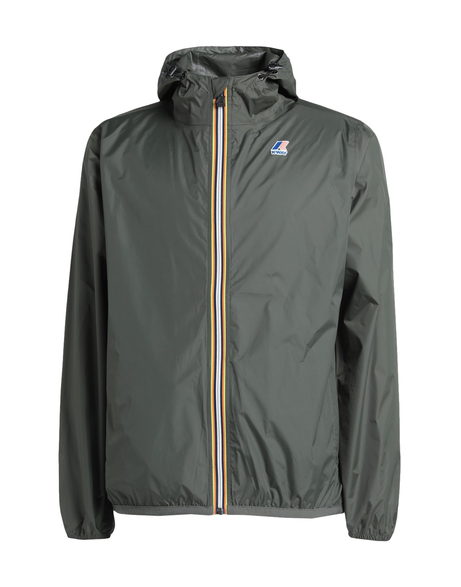 Shop K-way Man Jacket Military Green Size Xxl Polyamide