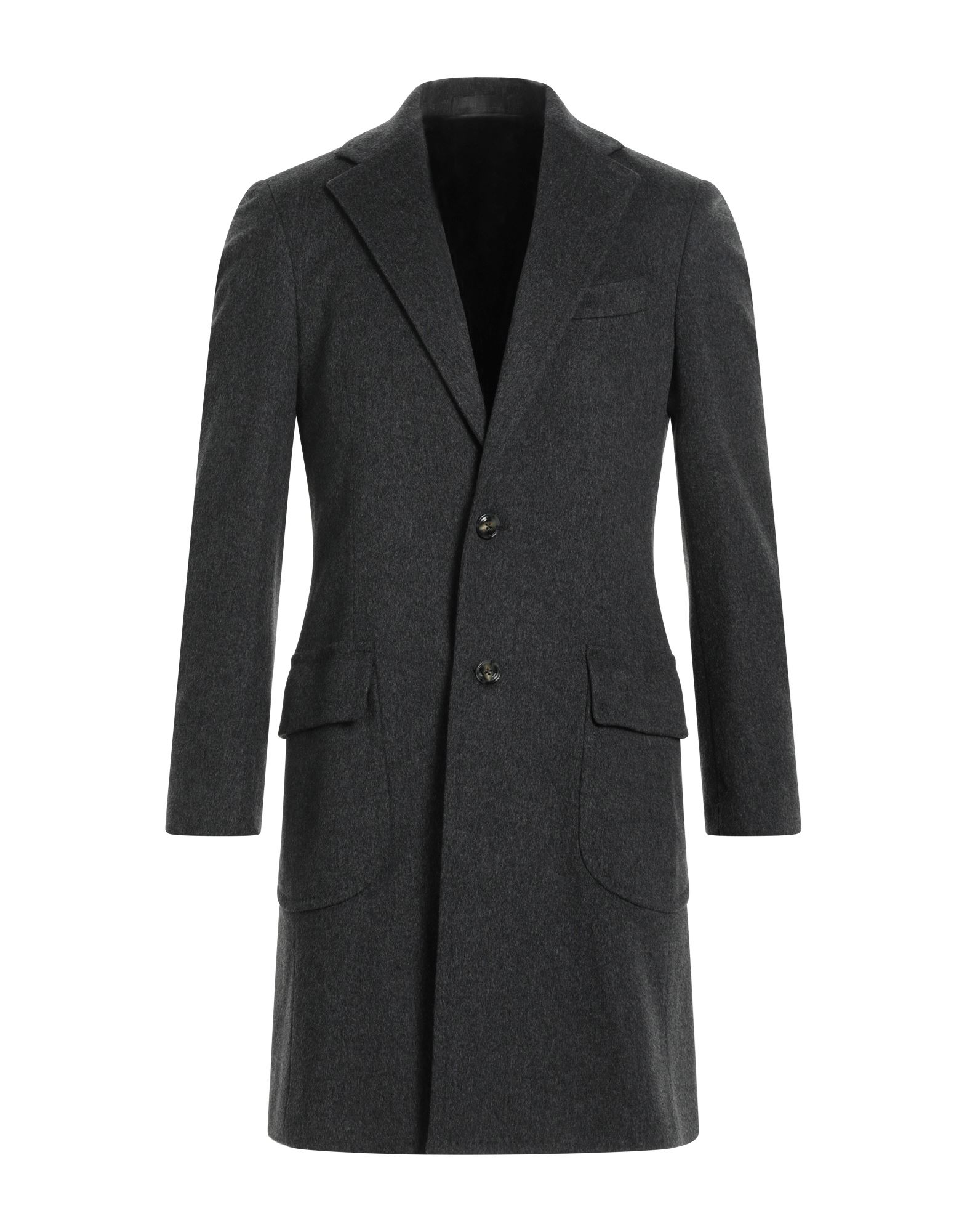 Shop Barba Napoli Man Coat Steel Grey Size 46 Virgin Wool