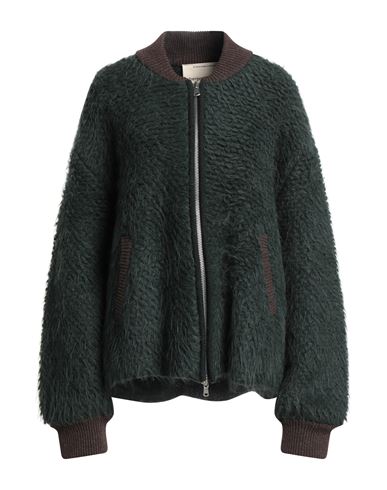 Sherpa Woman Jacket Dark Green Size 2 Wool, Alpaca Wool, Polyamide, Elastane
