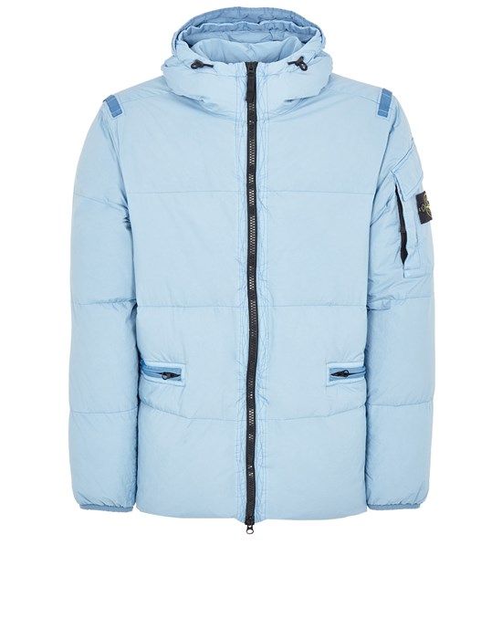 Sold out - Other colours available STONE ISLAND 40223 GARMENT DYED CRINKLE REPS R-NY DOWN Jacket Man Pastel Blue