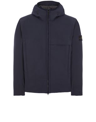 stone island skin touch jacket blue