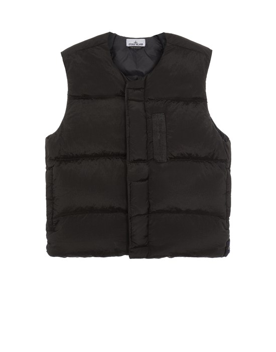 Sold out - Other colors available STONE ISLAND G1019 NYLON METAL IN ECONYL® REGENERATED NYLON DOWN Vest Man Black