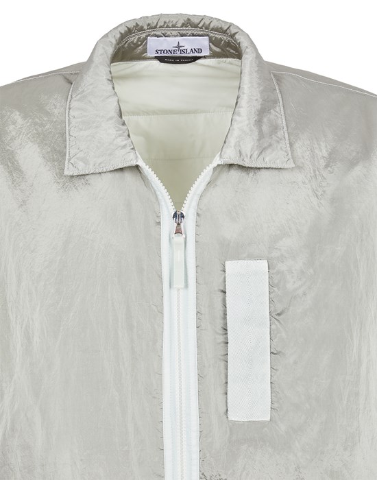 Stone island clearance silver metallic jacket