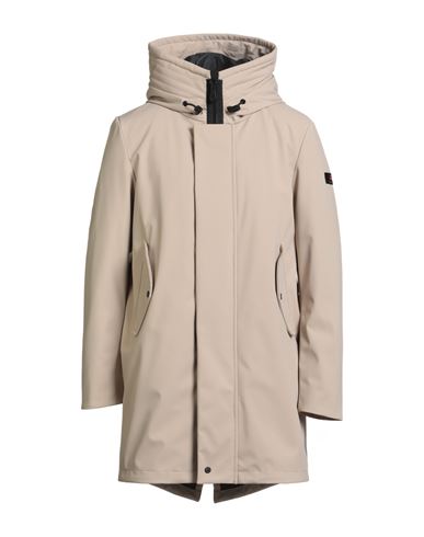 Peuterey Man Coat Taupe Size Xxl Polyamide, Elastane