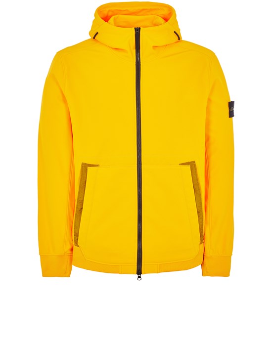  STONE ISLAND Q0122 SOFT SHELL-R_e.dye® TECHNOLOGY  경량 재킷 남성 옐로우