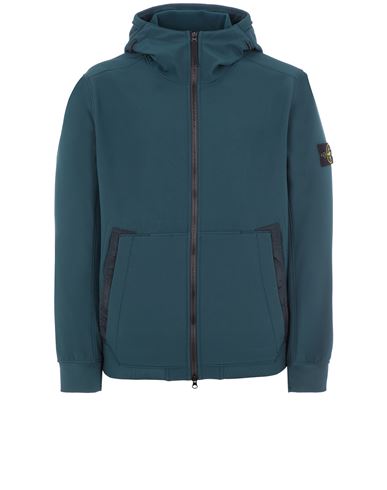 stone island soft shell r blue