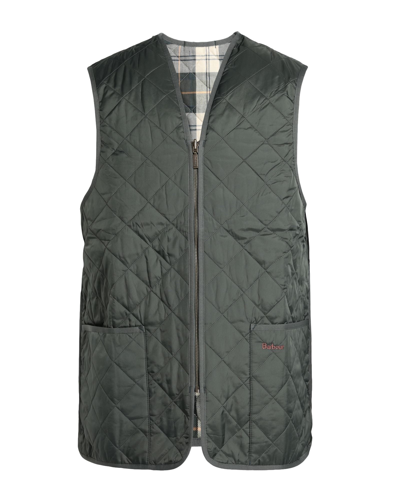 Shop Barbour Man Puffer Military Green Size 42 Polyamide