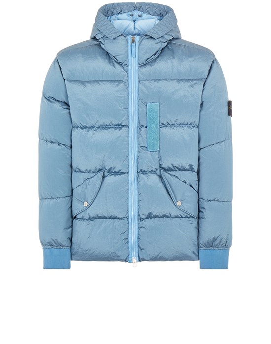 Sold out - Other colors available STONE ISLAND 43619 NYLON METAL IN ECONYL® REGENERATED NYLON DOWN Jacket Man Pastel Blue