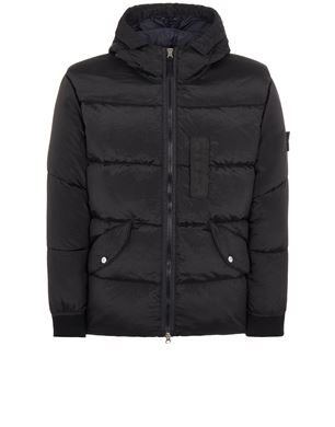 Stone island black down hooded clearance jacket