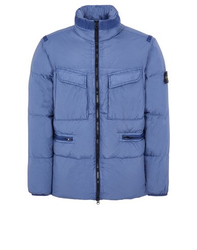 STONE ISLAND 40123 GARMENT DYED CRINKLE REPS R-NY DOWN Cazadora Hombre Azul grisáceo EUR 630
