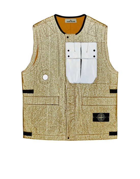 Sold out - STONE ISLAND G0999 NEEDLE PUNCHED REFLECTIVE  Waistcoat Man Yellow