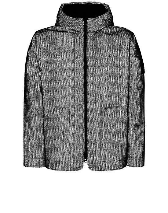Sold out - STONE ISLAND 43199 NEEDLE PUNCHED REFLECTIVE  Cazadora Hombre Negro