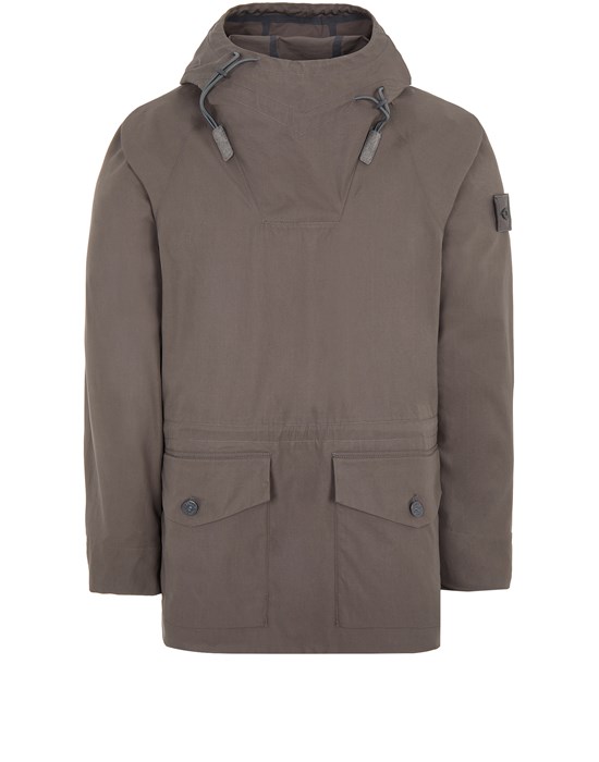 Sold out - Other colours available STONE ISLAND 438F1 O-VENTILE®_ STONE ISLAND GHOST PIECE Jacket Man Dark Grey