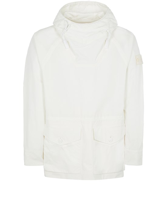 Sold out - Other colours available STONE ISLAND 438F1 O-VENTILE®_ STONE ISLAND GHOST PIECE Jacket Man Natural White