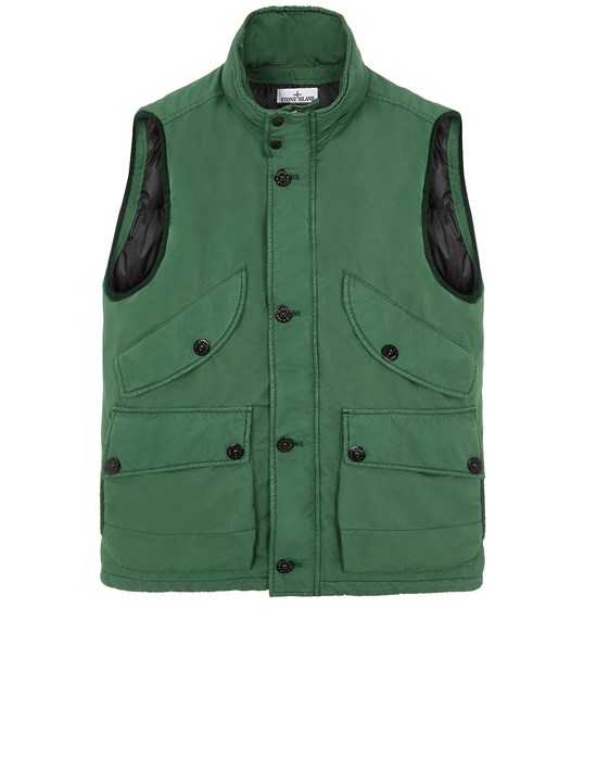 Sold out - STONE ISLAND G0549 LASER PRINTED DAVID-TC DOWN Waistcoat Man Olive Green